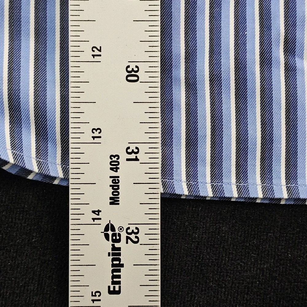 Banana Republic Blue Striped Long Sleeve Cotton Dress Shirt Men's 16-16.5